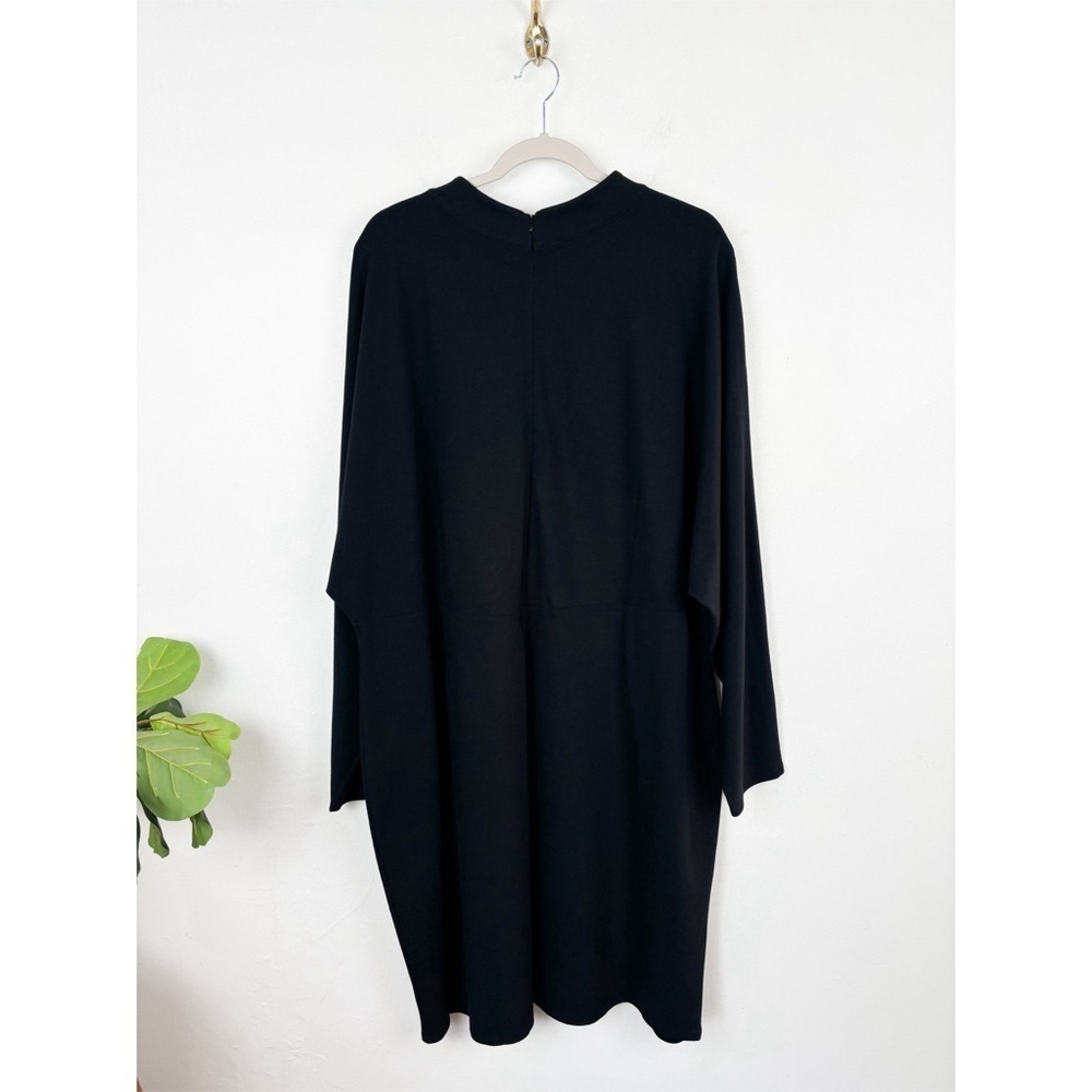 Lane Bryant 6th & LN Collection Black Keyhole Neckline Long Sleeve Dress Sz 28 - Picture 2 of 8